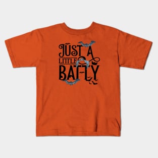 Halloween, Just a little batty Kids T-Shirt